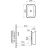 Раковина VITRA GEO чаша 60cm, цвет белый 7425B003-0012