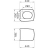Тонкое сиденье для унитаза VITRA METROPOLE, микролифт, цвет Матовый Черный 122-083-009